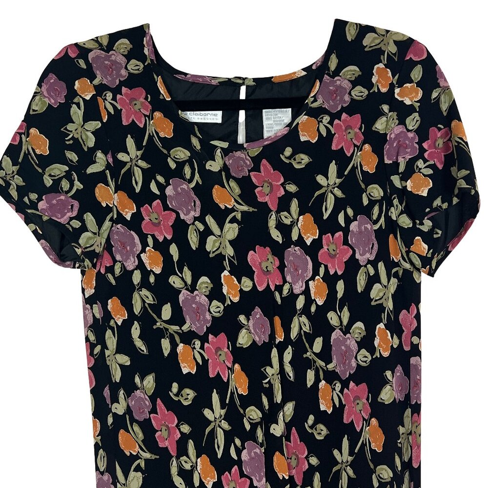 Liz Claiborne Floral Swing Dress Petite NWOT 🎉Host Pick🎉